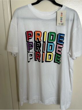 PRIDE Multi-Color Graphic Short Sleeve Tee - White